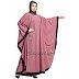 Kaftan abaya with Black border- Puce Pink