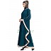 Kaftan abaya with Beige border- Teal Green