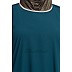 Kaftan abaya with Beige border- Teal Green