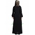 Layered designer abaya with pearlwork- Black Layered designer abaya with pearlwork- Black
