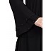 Layered designer abaya with pearlwork- Black Layered designer abaya with pearlwork- Black