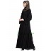 A-line casual abaya- Black