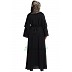 A-line casual abaya- Black