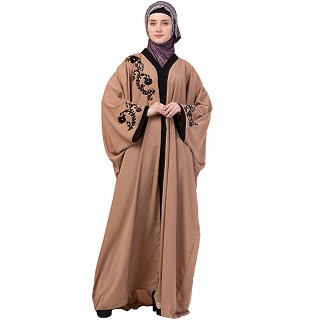 Afghani embroidered Kaftan abaya- Beige