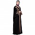Afghani embroidered Kaftan abaya- Black