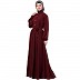 Umbrella abaya with cuff sleeves- Maroon Umbrella abaya with cuff sleeves- Maroon