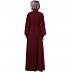 Umbrella abaya with cuff sleeves- Maroon Umbrella abaya with cuff sleeves- Maroon