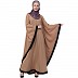 Kaftan abaya with Black border- Beige Kaftan abaya with Black border- Beige