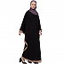 Kaftan abaya with Beige border- Black Kaftan abaya with Beige border- Black