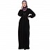 Designer abaya with cuff sleeves- Black Designer abaya with cuff sleeves- Black