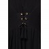 Designer abaya with cuff sleeves- Black Designer abaya with cuff sleeves- Black