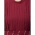 Designer pleated abaya with pearl work belts - Maroon
