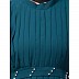 Designer pleated abaya with pearl work belts -Teal