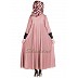 Button Sleeve with black cuff  Abaya - Fabric Crepe  Button Sleeve with black cuff  Abaya - Fabric Crepe