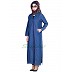 Simple Denim Blue Colored Abaya Simple Denim Blue Colored Abaya