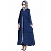 Classic blue Abaya with printed panel Classic blue Abaya with printed panel