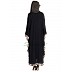 Classic black kaftan with printed border Classic black kaftan with printed border
