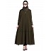 Dark grey colored flayered Abaya Dark grey colored flayered Abaya