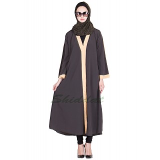 Front open Black Colored Abaya