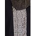 Classic Black Colored abaya with printed panel Classic Black Colored abaya with printed panel