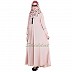 Elegant Pink color Abaya - Fabric Crepe Jersey Elegant Pink color Abaya - Fabric Crepe Jersey