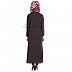 Abaya online with black piping in crepe fabric Abaya online with black piping in crepe fabric