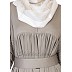 Pleated abaya- Grey  Pleated abaya- Grey