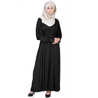 Royal  Cod Grey Black Colored Abaya