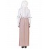 Soft Georgette Skirt White Top Lace materials  Abaya  Soft Georgette Skirt White Top Lace materials  Abaya