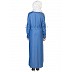 Party Wear Royal Blue Colored Front Open Denim Burqa Party Wear Royal Blue Colored Front Open Denim Burqa
