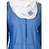 Party Wear Royal Blue Colored Front Open Denim Burqa Party Wear Royal Blue Colored Front Open Denim Burqa