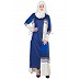 Classic Blue Kimono Abaya - Double Layer Classic Blue Kimono Abaya - Double Layer