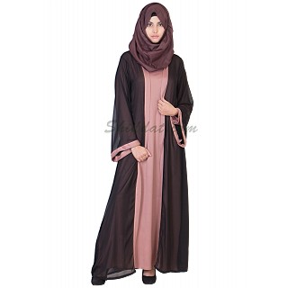 Classic Kimono Black Abaya - Double Layer