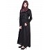 Fashionable Black colored Abaya with Golden Buttons  Fashionable Black colored Abaya with Golden Buttons
