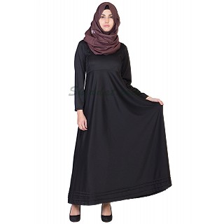 Elegant Black colored  Full Flair Abaya 