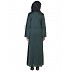 Classic Green Kimono Abaya - Double Layer Classic Green Kimono Abaya - Double Layer