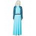 Classic Sky-Blue Kimono Abaya - Double Layer Classic Sky-Blue Kimono Abaya - Double Layer