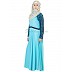 Classic Sky-Blue Kimono Abaya - Double Layer Classic Sky-Blue Kimono Abaya - Double Layer