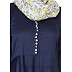 Elegant Navy Blue colored Abaya with  pearl buttons on chest Elegant Navy Blue colored Abaya with  pearl buttons on chest
