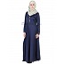 Elegant Navy Blue colored Abaya with  pearl buttons on chest Elegant Navy Blue colored Abaya with  pearl buttons on chest
