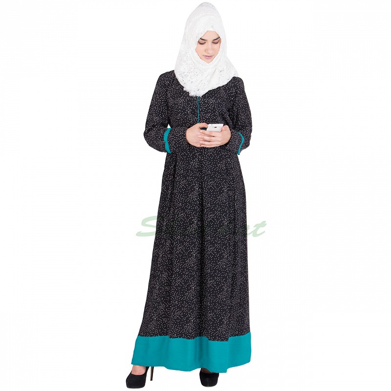 Abaya- Buy new polka dotted abaya online in soft crepe fabric