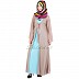 Classic Kimono Abaya - Sky blue and Dark beige Classic Kimono Abaya - Sky blue and Dark beige