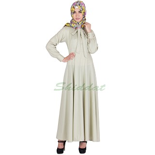 Tie Abaya in Thistle Green color