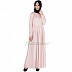 Peach glossy abaya - Glace lycra fabric Peach glossy abaya - Glace lycra fabric