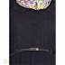 Lace abaya - Black pleated in Georgette and Lycra  Lace abaya - Black pleated in Georgette and Lycra