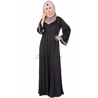 Simple A-Line Black Abaya 