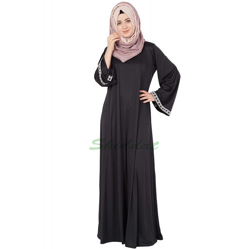 plain black abaya online