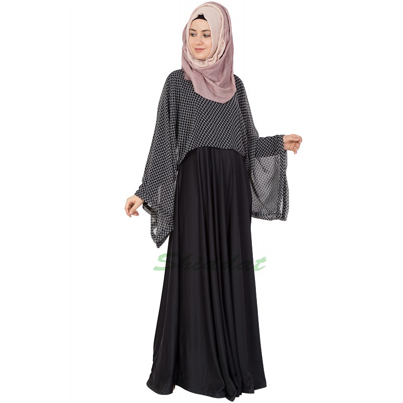 black cape abaya