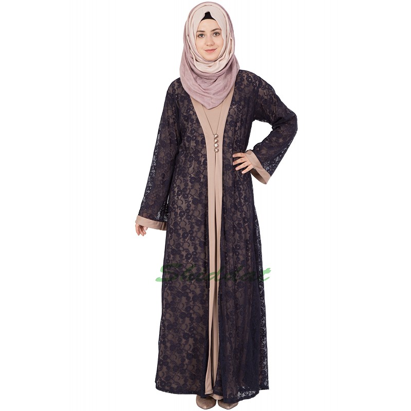 Cape Abaya- Buy Lace Kimono Abaya , burqa, naqab online in India