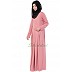 Box Plate Abaya - Coral Pink Box Plate Abaya - Coral Pink